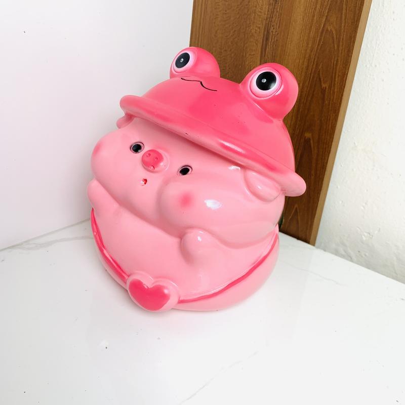 Heo đất tiết kiệm Mũ Ếch size to cute dễ thương Đựng Tiền / Ống tiết kiệm Trumheodat Ống Heo Đồng 4