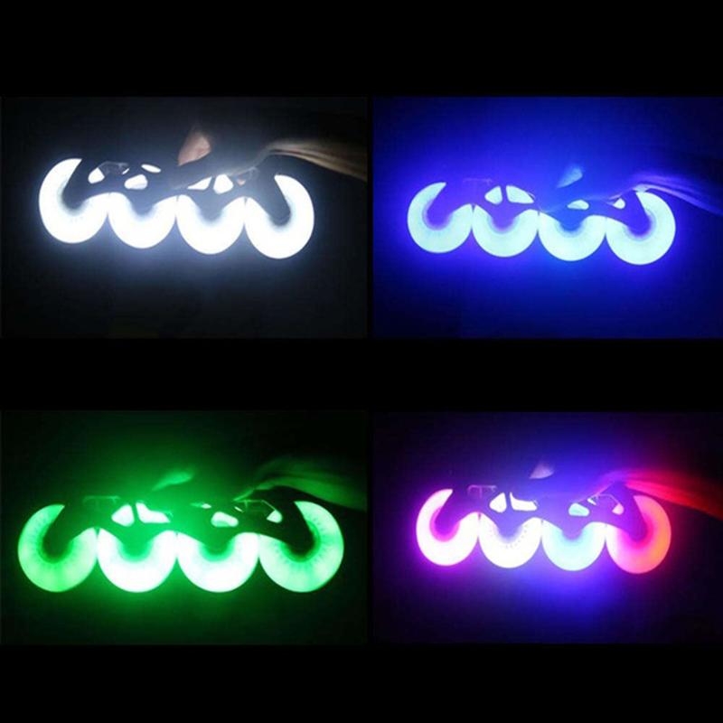 Product Introduction of Dednhrdv 76mm In-line Speed Skate Skating Sliding LED Light Flashing Pulley Roller wheels 0
