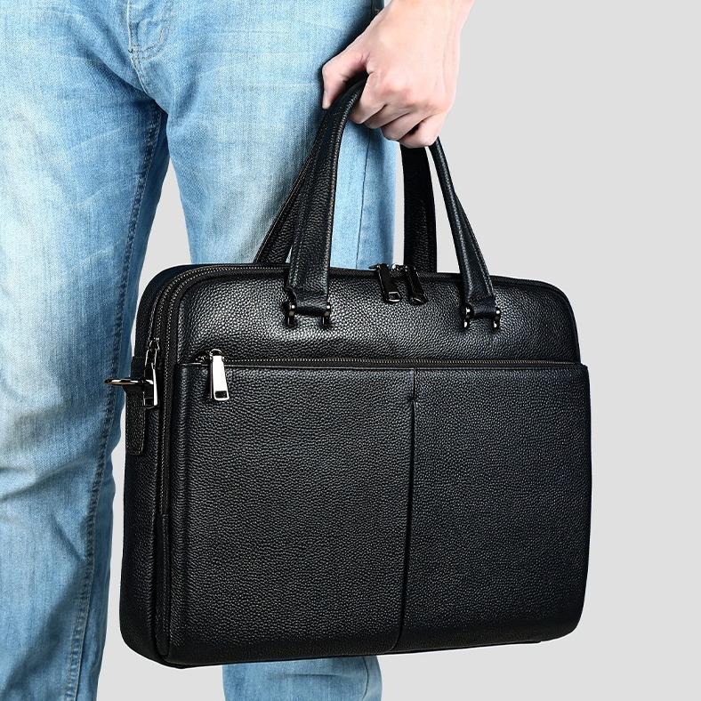 Liinz Cặp Da Bò Công Sở Cao Cấp - Cặp Đựng Laptop 15.6inch - L5059