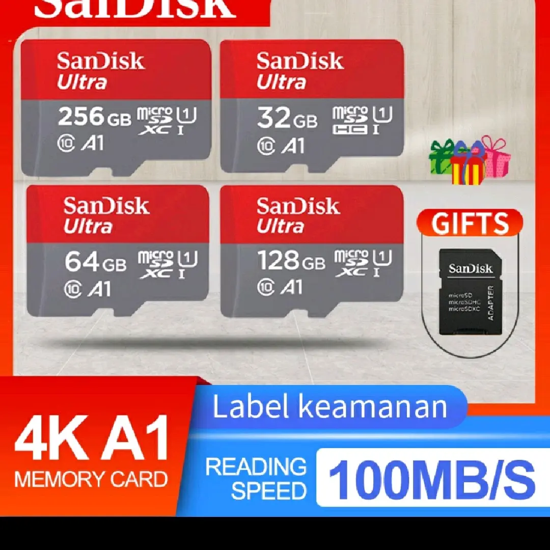 MICRO SD CARD 64 GB 128GB 256 GB 512GB MEMORI CARD ULTRA MEMORY DATA