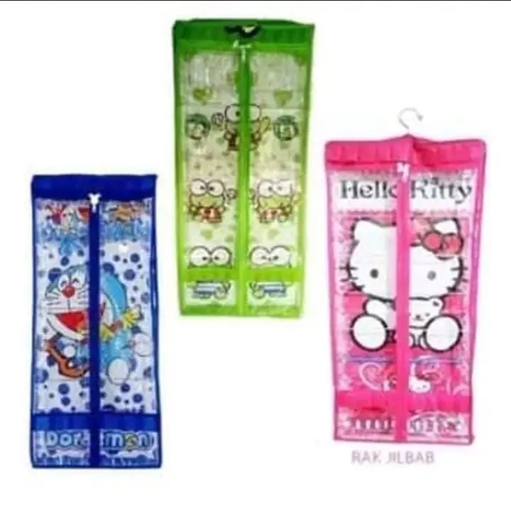 Rak Jilbab Gantung Motif Karakter Full Resleting