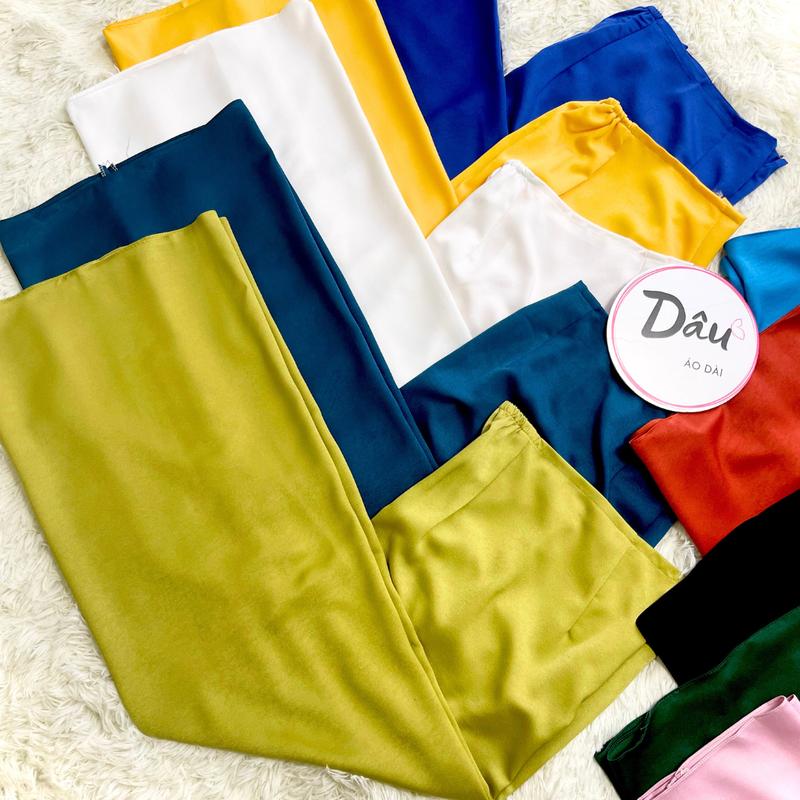 Quần lụa áo dài truyền thống Tây Thi chất vải dầy dặn không lộ A03 Áo Dài Dâu