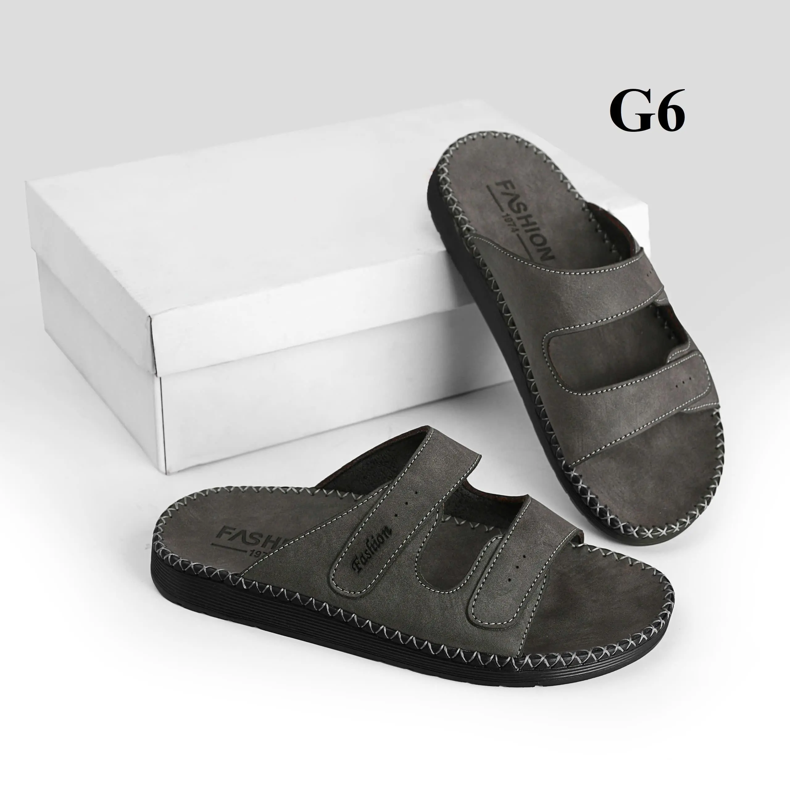 [MỞ BÁN LẤY LƯỢT BÁN] dép quai ngang da sáp nam Fashion, kiểu dáng trẻ trung, đế đúc liền khâu chỉ toàn bộ chắc chắn G6
