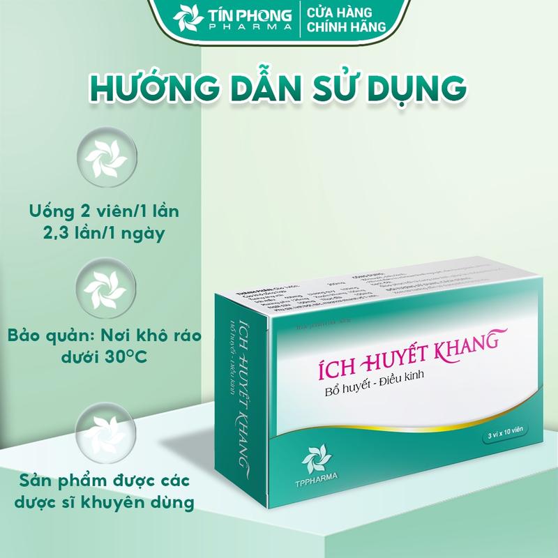 Viên Uống Ích Huyết Khang Hỗ Trợ Giảm Rối Loạn Chu Kì, Điều hòa chu kỳ Hộp 30 Viên TTP002 4