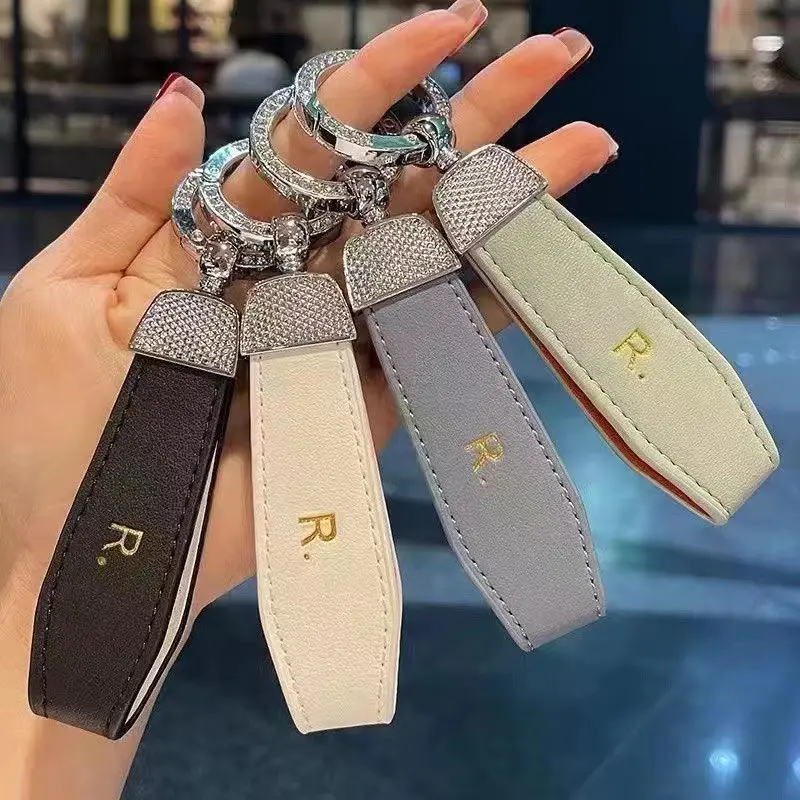 [New] Car keychain; Water Diamond Keychain Anti Loss Phone Number Plate Men's and Women's Fashion Keychain Pendant