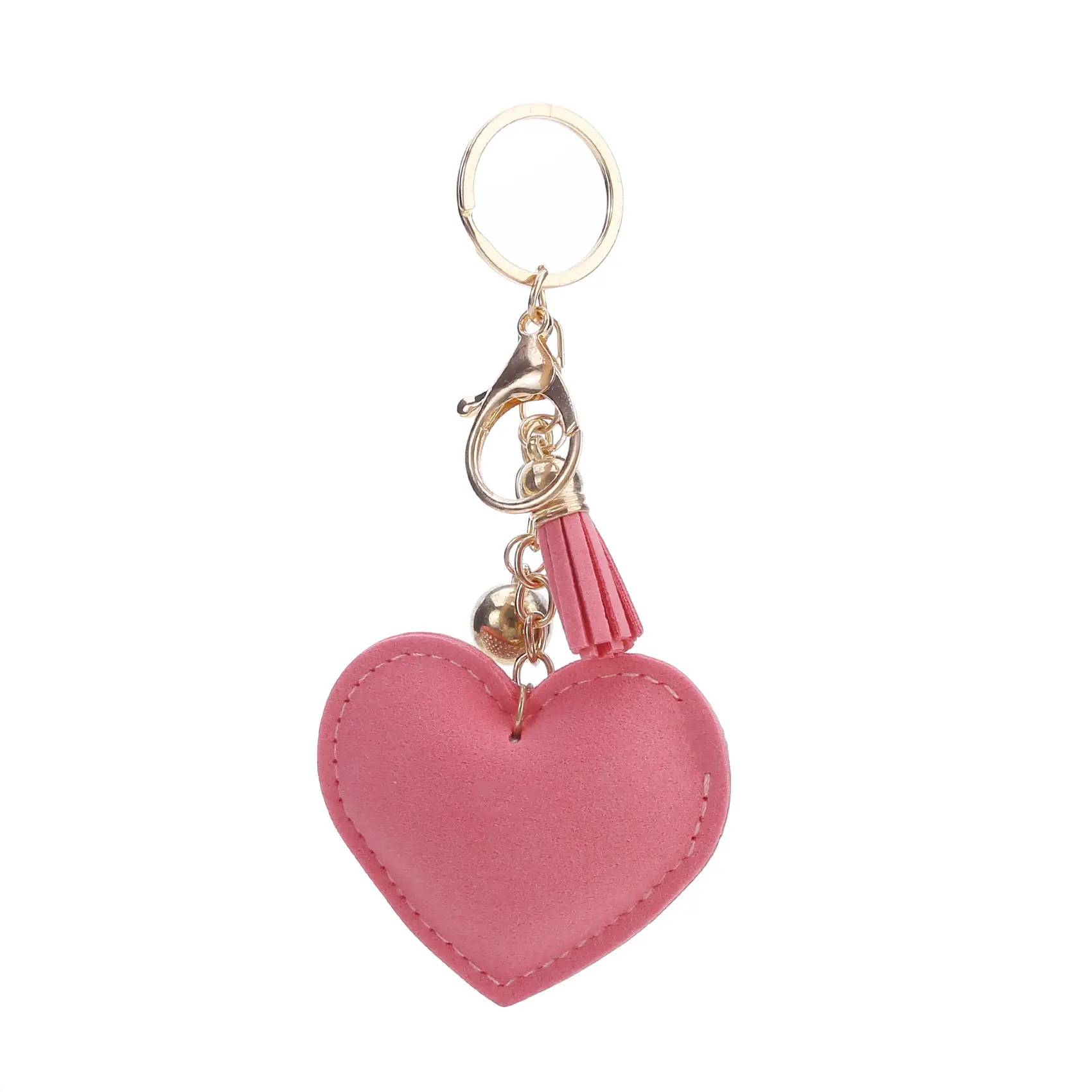 Luxury Brand Heart Shape Crystal Keychain Pendant for Women Bag Car with Metal Keyring Key Accessories