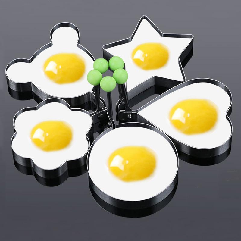 Product Introduction of 5Pcs Stainless Steel 5Style Fried Egg Pancake Shaper Omelette Mold Mould Frying Egg Cooking Tools Kitchen Accessories Gadget 13