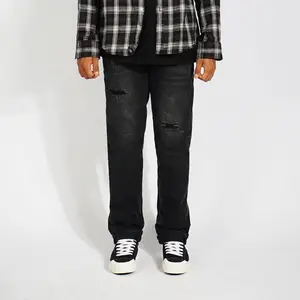 The Don's House Arteesan Denim GIBSON RIPPED - Celana Panjang Jeans Washing Slim Fit Sobek Pria Wanita Streetch Stretch Denim Nyaman Straight Lembut Katun