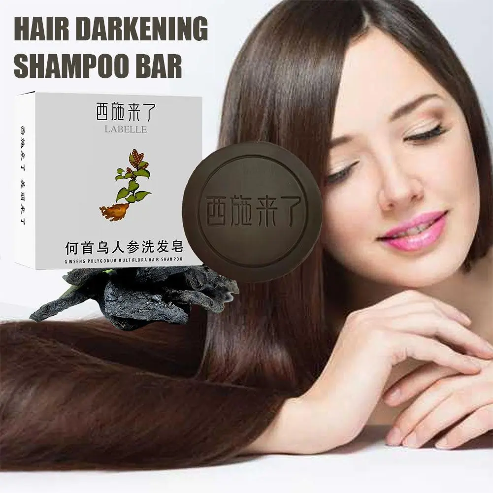 1Pcs Polygonum Multiflorum Shampoo Natural Ginseng Hair Care Soap Oil Control Dandruff Removal Hand Soap
