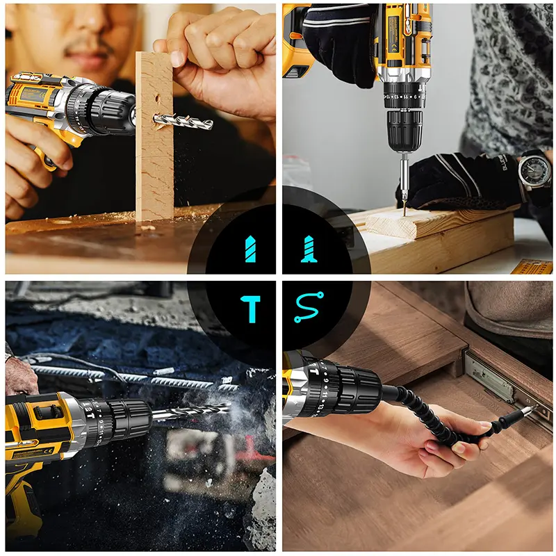 TOOLBOX Mesin bor baterai impact drill bor listrik bor beton Multifunctional toolbox--B511 Pro 6