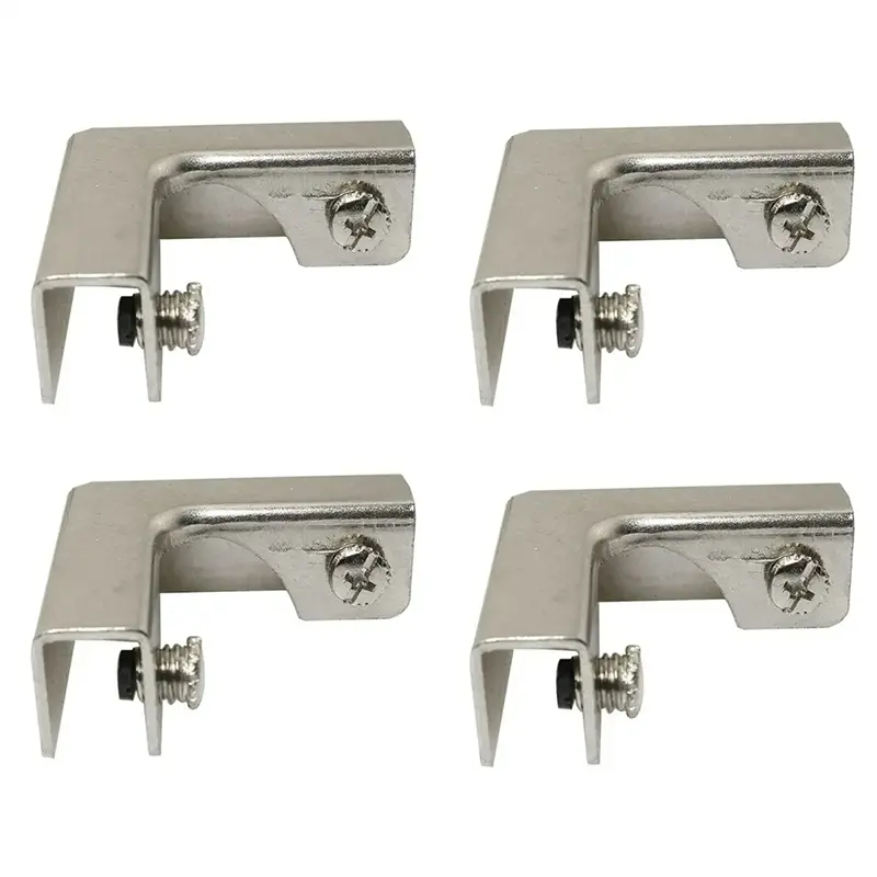 Kẹp Cố Định Kính Loại L, Bộ 4 Cái, Đầu Nối Kính 2 Chiều, Thích Hợp Cho Đồ Nội Thất 6-10Mm, Phụ Kiện Kính Phần Cứng