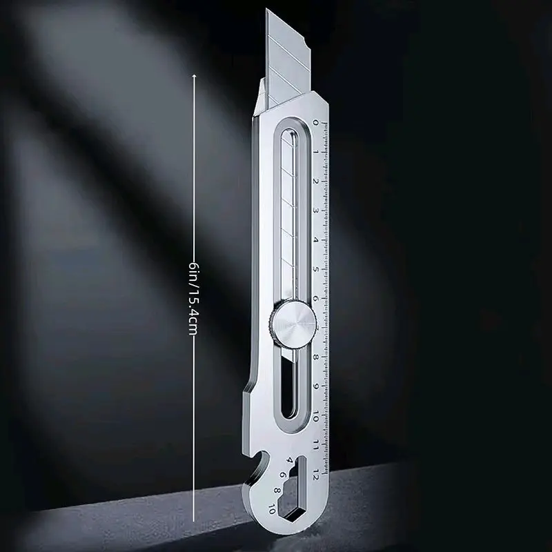 Bộ dụng cụ Rọc Giấy Inox Đa Năng Dày 6mm hiệu quả với chức năng Mở Ốc và Thước Đo Trên Thân 7
