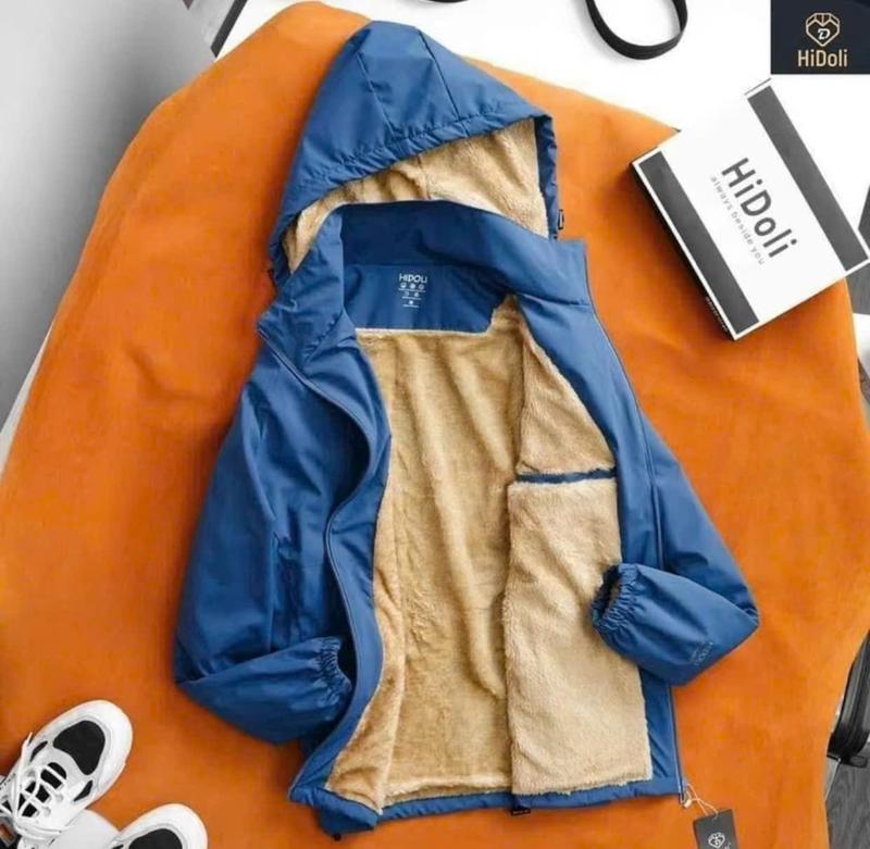 Áo Khoác Gió nam nữ Lót Lông Cừu 3 khoá - 2 lớp dày dặn. In ngực che khoá Menswear Jacket- Chống nước, chống gió, giữ ấm cơ thể 7