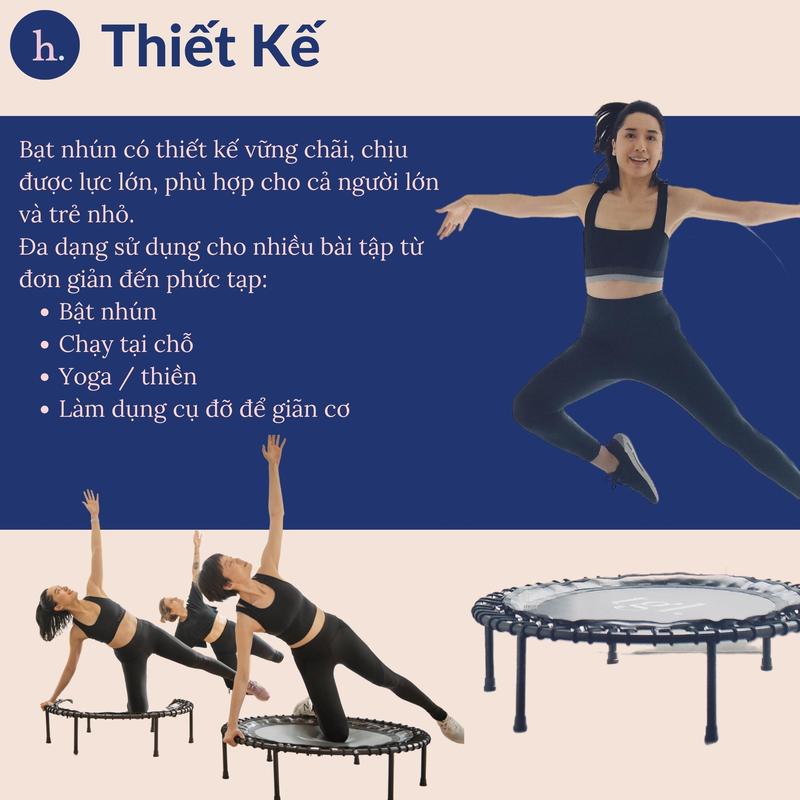 HERGlow - Trampoline Bạt nhún vận động giảm căng thẳng và đốt cháy calo tại nhà 3