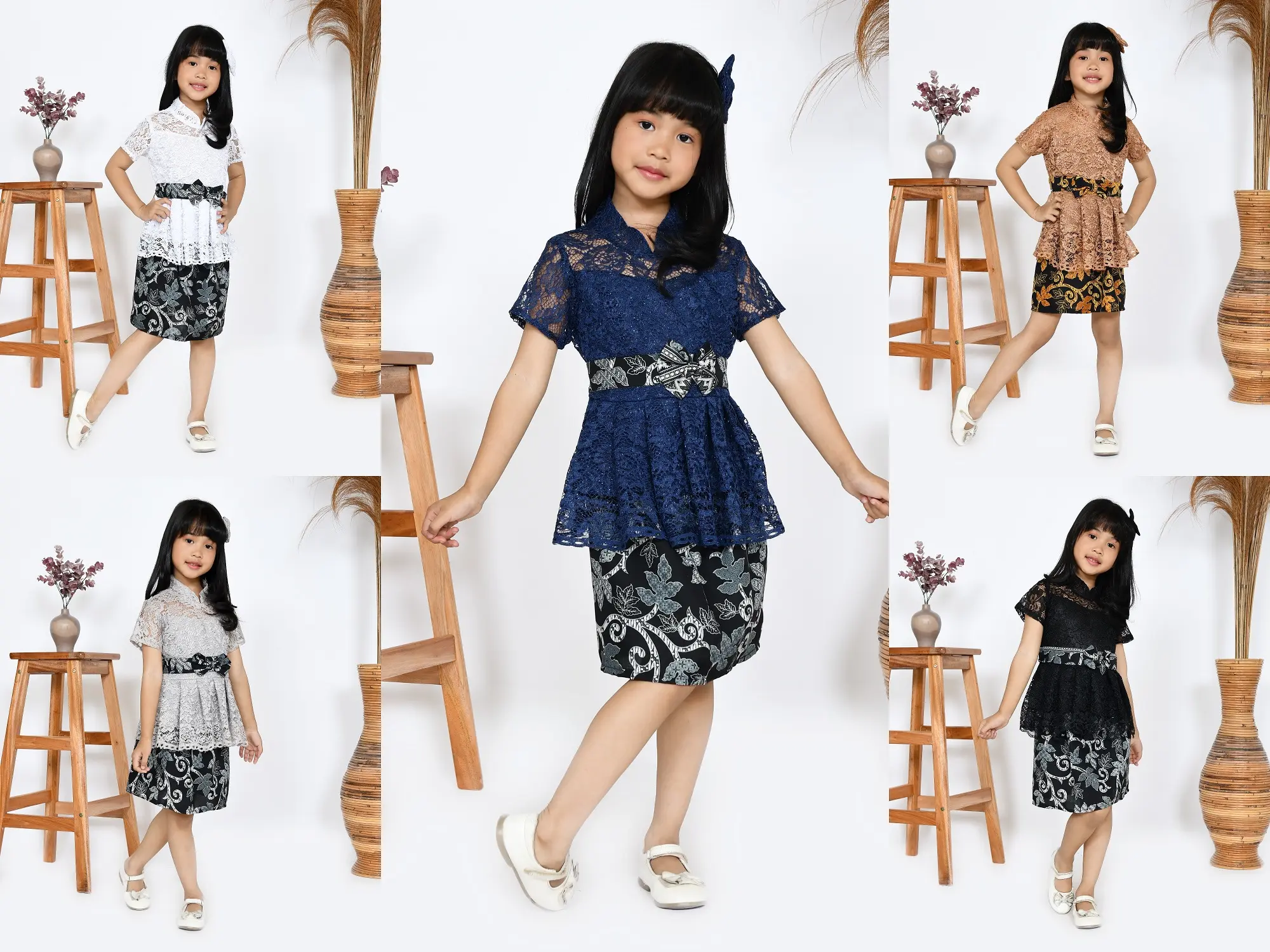Setelan Kebaya Anak Kutu Baru RURU KID Brukat Pesta Kondangan