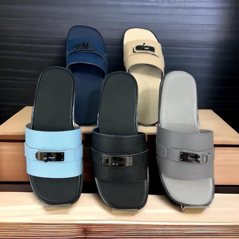 DÉP 1 BảN SỪNG TRÂU ĐAI KHOÁ CAO CẤP  - QUAI DA PHỦ VIỀN CAO SU - ĐẾ PHÍP - 5 BẢN MÀU HOT MÙA HÈ 2024 - FULL SIZE 36-45  Nam depnam