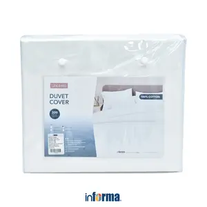 Informa Linotela 240x210 cm Duvet Cover Katun - Putih Sarung Selimut Katun Perlengkapan Tidur Bedroom Linen
