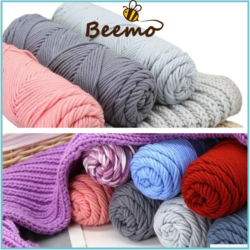 Len Ống Đan Móc Khăn Choàng Cổ, Len Cotton Love Cuộn 100g lensoi