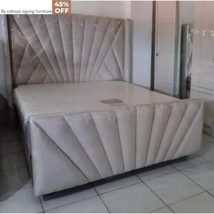 Divan tempat tidur type andin tangan bahan beludru by jelita tanpa kasur dipan