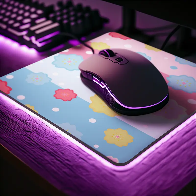 Mouse pad laptop komputer Gambar Bunga Premium-Mousepad Anti slip tebal 3mm-Mousepad Custom Keren Lucu Code MP1036 3