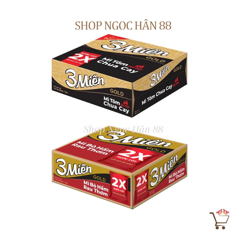  Mì Ba Miền Gold thùng 30gói x 75g 