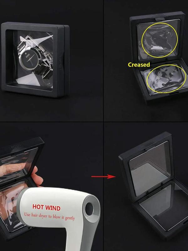 Pe Film Jewelry Storage Box, Transparent  Jewelry Display Box, Jewelry Storage Rack for Ring Necklace Bracelet Earring, Transparent Container Box, Jewelry Accessories 2
