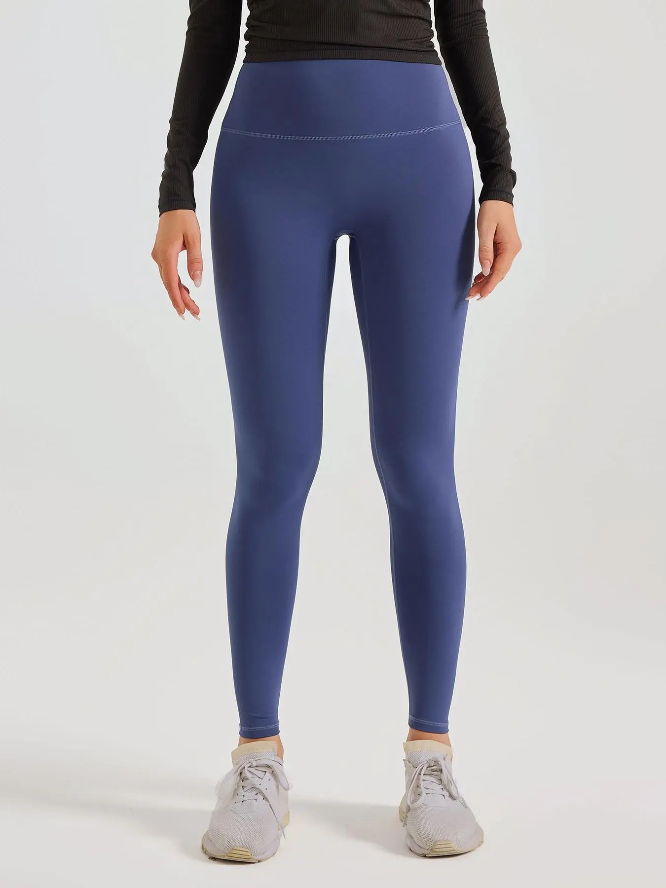 Women's Solid Color Sports Leggings, Casual Comfy Breathable Skinny Pants for Yoga Gym Workout Running, Ladies Sportswear for All Seasons