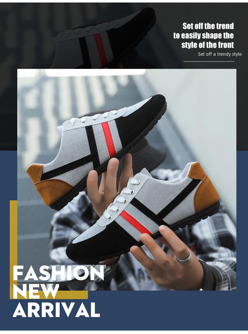 Product Introduction of Men's Casual Shoes Korean Fashion All-Matching Gommino Breathable Work Shoes 3