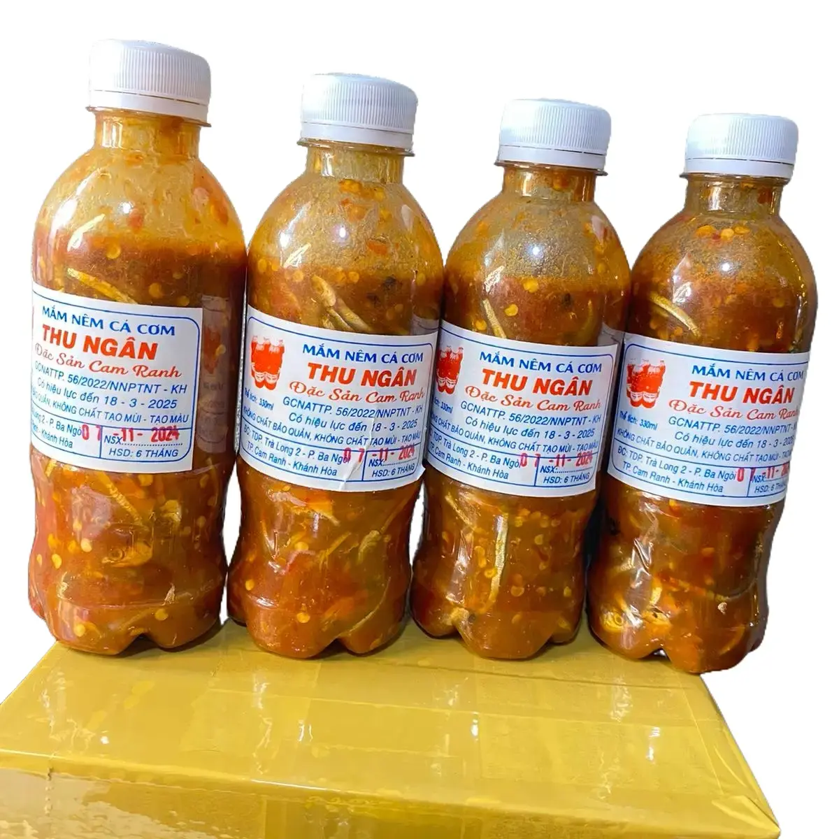Combo 4 chai Mắm Nêm Cái Cá Cơm (đặc sản cam ranh)4 chai tổng trọng lượng 1kg5   Cay