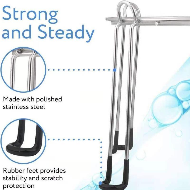 Stainless Steel Water Filter System Stand, 1 Count Medium Base Stainless Steel Stand, Raises Big Berkey Water Filter System Above Countertop for Easier Dispensing 4