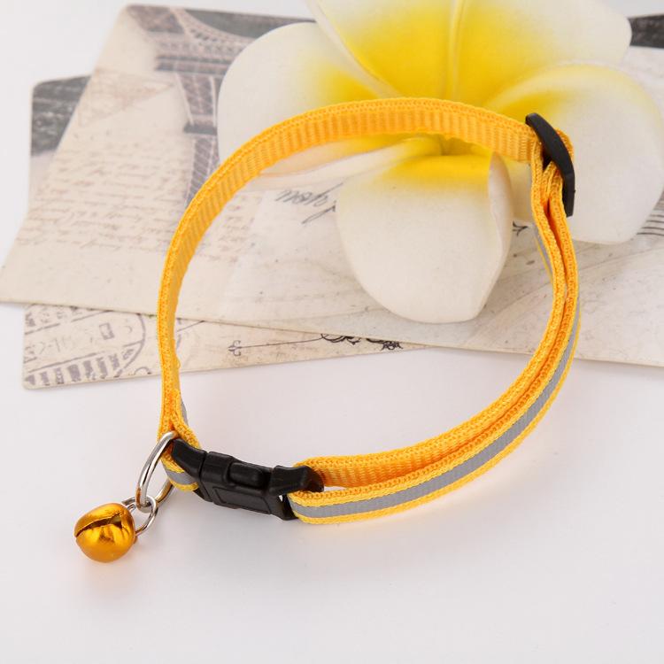 Product Introduction of 1pc Adjustable Pet Cat Dog Puppy Reflective Collars Safety Buckle Bell Neck Strap Dog Supplies Cat Collars 10