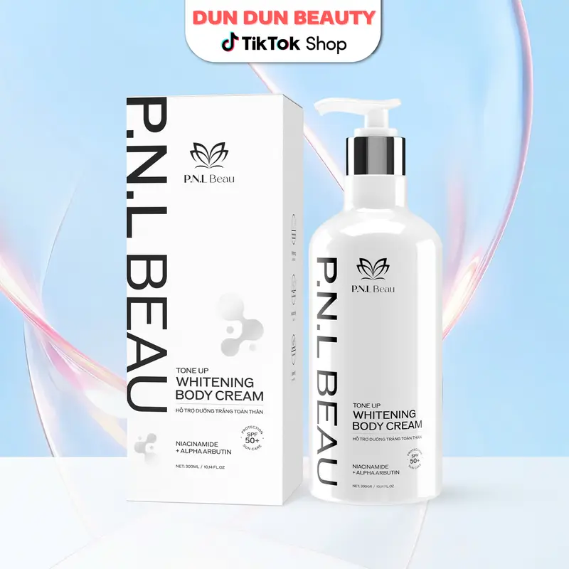 [ HOT ] Sét 2 Hũ Kem Body Beau PNL 300gram Hỗ Trợ Trắng  & Chống Nắng - Dun Dun Beauty dưỡng ẩm da khô 3