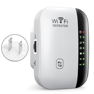Repetidor WiFi de 300Mbps, Configuración Fácil Extensor de Wi-Fi para Oficina en Casa, Amplificador Repetidor de Señal WiFi con 7 Luces Indicadoras
