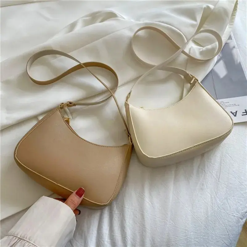Women's fashion handbag retro solid color leather shoulder bag casual tramp handbag