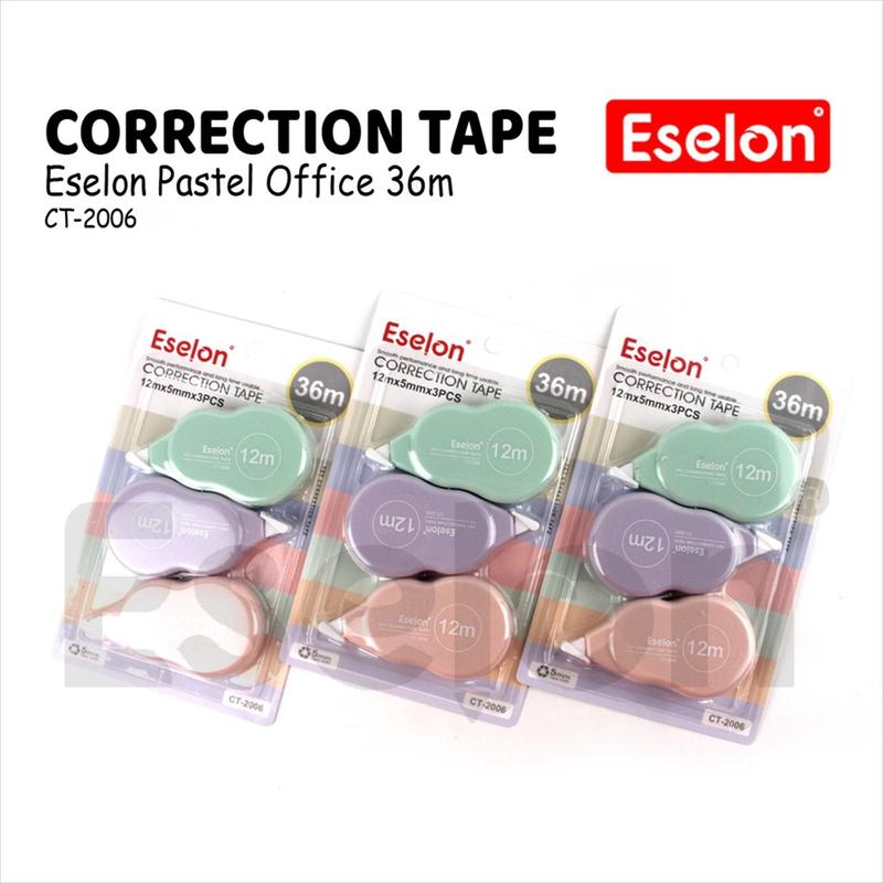 3pcs Correction Tape CT-2006 Warna Pastel / Correction Tape Office ...