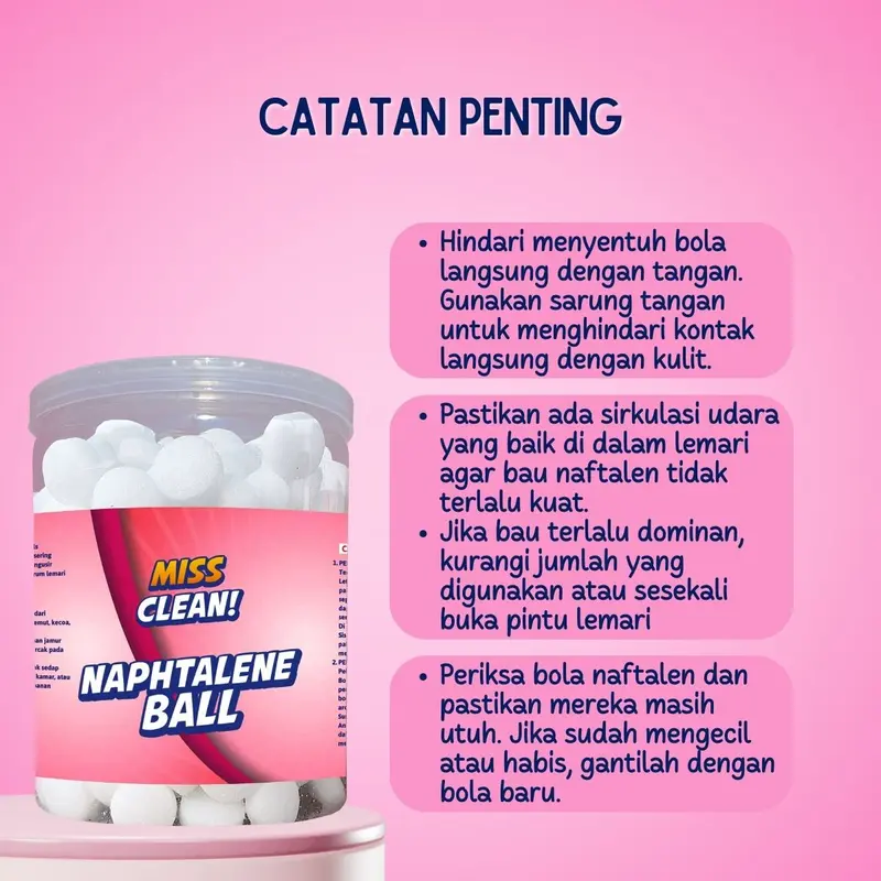 Naphthalene Ball Pengharum Lemari Pakaian Baju Kamper Kapur Barus Pengusir Tikus Serangga Menghilangkan Bau Tak Sedap 3