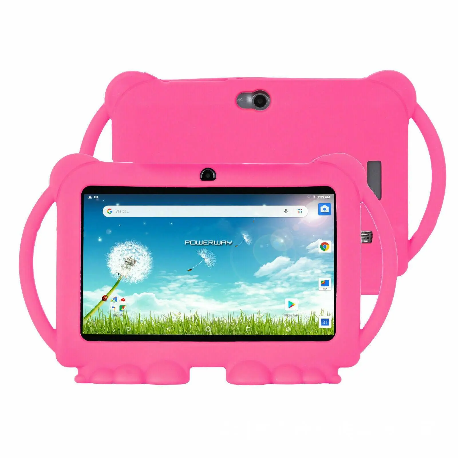 7 Inch Android Tablet, 16GB Learning Tablet with Handle, Bluetooth-compatible Shockproof Tablet, Parental Control Tablet with WiFi
