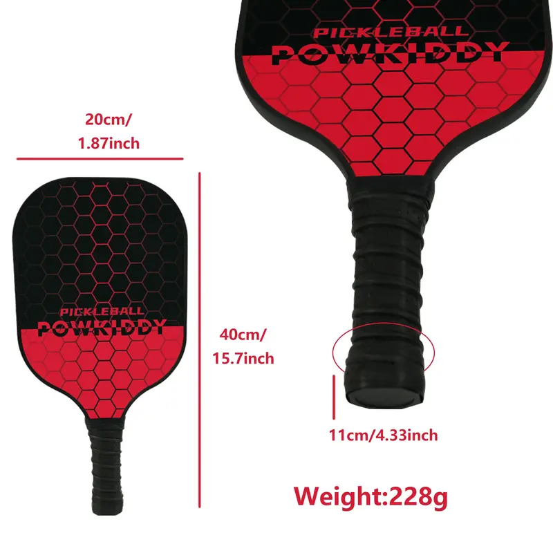 Pickleball Set, 1 Set Including 2 Counts Pickleball Racket & 4 Counts Pickleball & 1 Count Storage Bag, Professional Tennis Equipment 4
