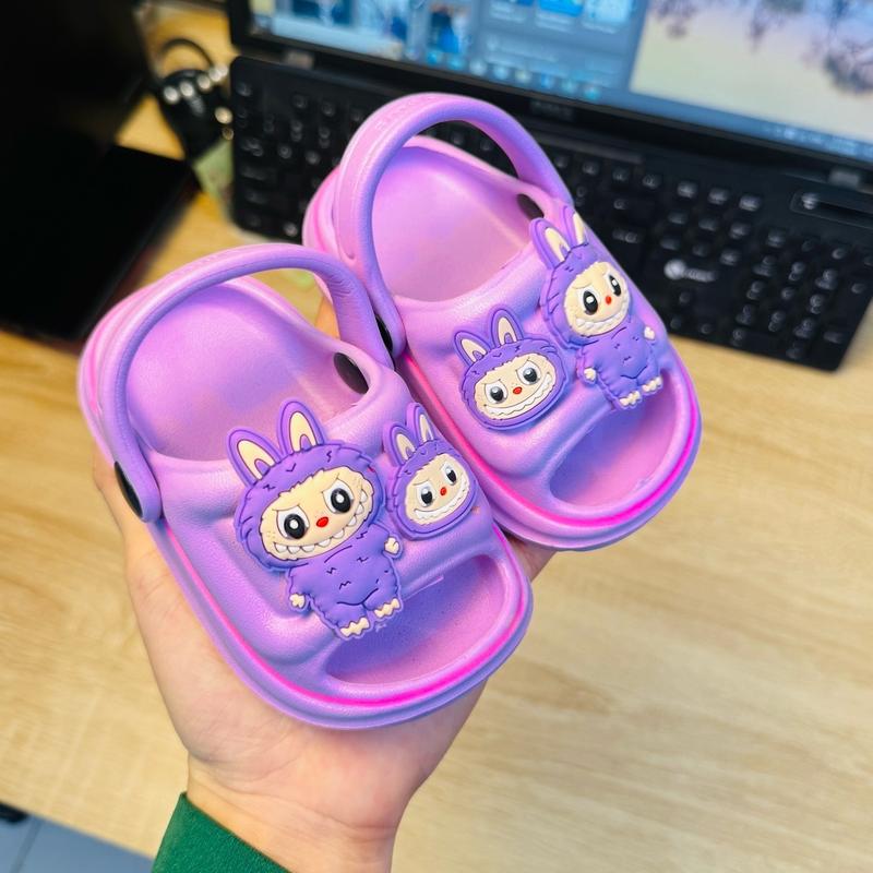 Dép bánh mì tập đi hình thỏ labubu có quai sau siêu nhẹ êm chân bé