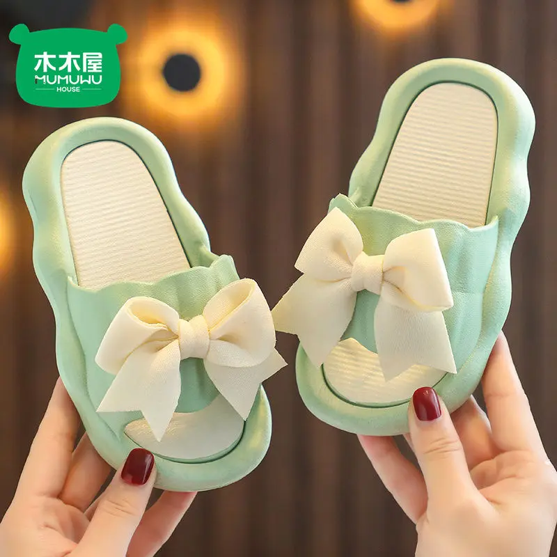 Dép Lê Bé Gái, Đế Mềm, Phong Cách Công Chúa, Có Nơ, Thích Hợp Cho Trẻ Mới Biết Đi Và Trẻ Sơ Sinh, Chống Trượt, Sử Dụng Trong Nhà, Cho Gia Đình, Dép Phòng Tắm, Năm 2024