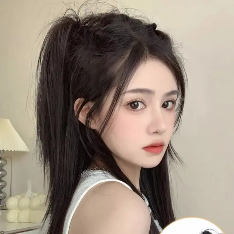 Kẹp Tóc Giả, 30cm, Mô Phỏng, Tóc Đuôi Ngựa Cao Bồng Bềnh Kẹp Tóc Giả, Phụ Kiện Tóc Nữ 8