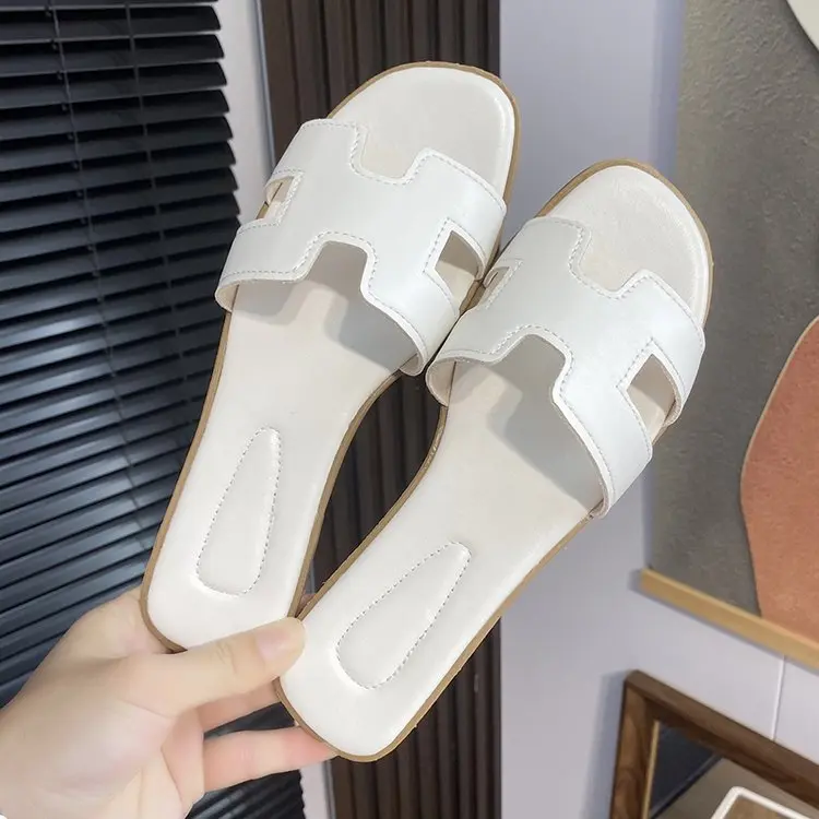 Dép Đế Bằng, Mũi Tròn, Dành Cho Nữ, Kiểu Lười, Cỡ Lớn, 35-41
