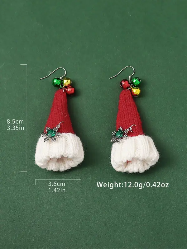 Cute Christmas Themed Dangle Earrings, Snowflake & Bell Decor Dangle Earrings, Fashion Jewelry Accessories for Women & Girls 1