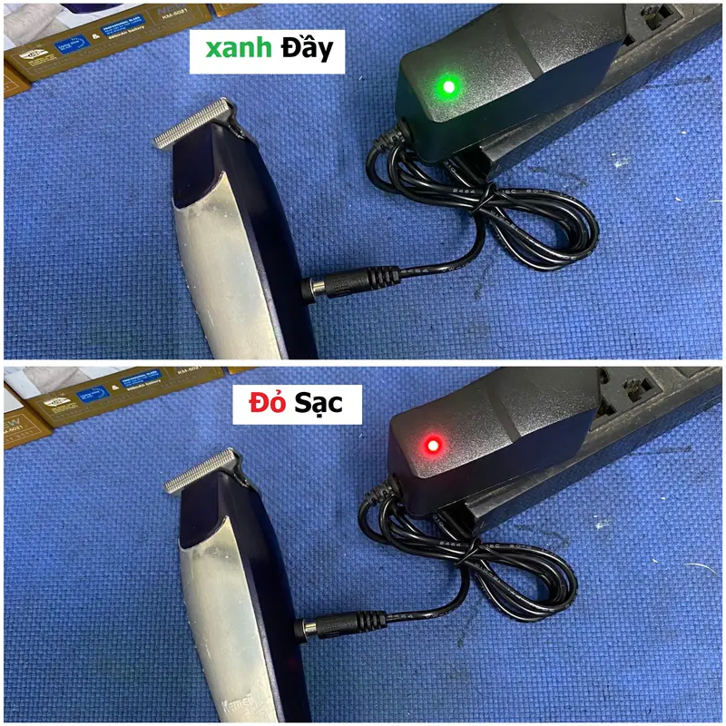 Tông Đơ Bấm Viền Kemei 5021 bản ĐỘ PIN, MÀI CHUỐT LƯỠI 4