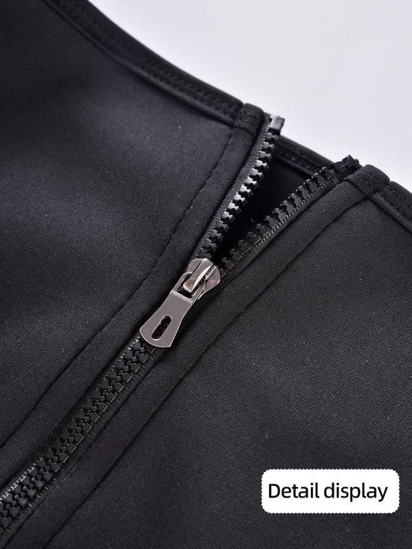 Women's Solid Zip Front Waist Trainer, Weight Loss Corset, Trimmer Belt, Waist Cincher, Yoga & Fitness Equipment, Women's Tummy Control Shapewear Clothes 2