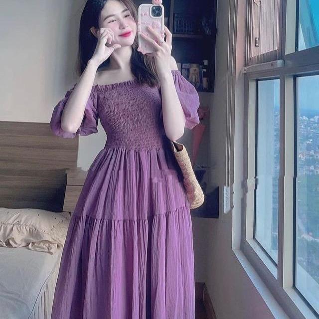 Váy Maxi Dáng Dài Chất Tơ Đũi Nhăn Hai Lớp Freesize Cho Nữ 3