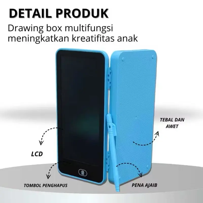 Kotak Pensil Digital Drawing Tablet Box Case Pencil Drawing Pad Edukasi 2in1 Mainan Tablet Gambar 6