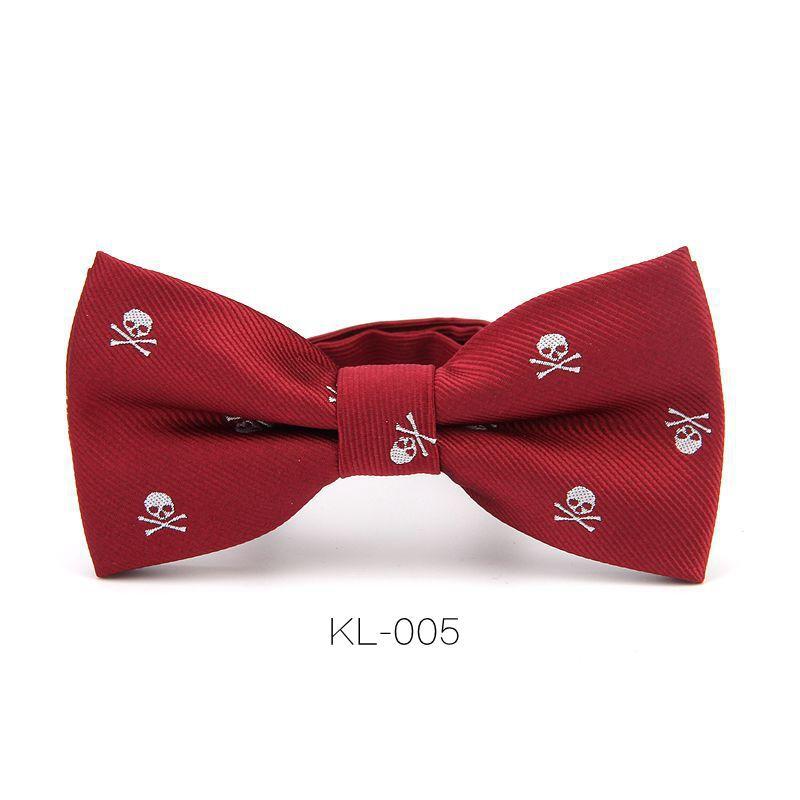Product Introduction of Men's Korean-Style Skull Bow Tie Dress Banquet Halloween Bow 11