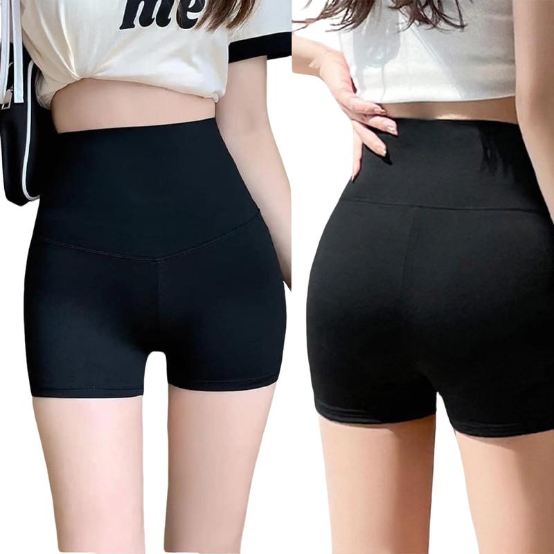 Quần legging đùi ngắn biker short nữ cạp cao bản to form ôm bó vải cotton co giãn Geleva GE927