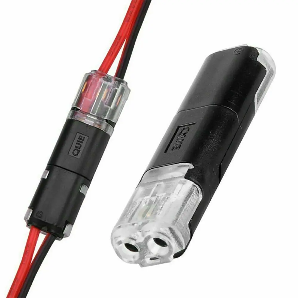 Đầu Nối Dây Cắm Nhanh, 2 Chân, Đầu Nối Điện Ghép Nối Nhỏ Gọn Có Khóa, Khối Đầu Cuối Nhanh Chống Thấm Nước, Đầu Nối Dây Cho Điện